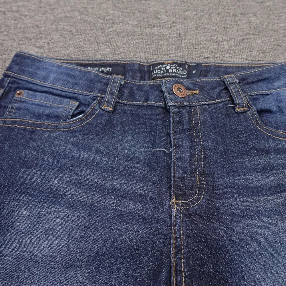 Lucky Brand Shorts Girls 14 Blue Denim Riley Short Cutoff Distressed 3 Inseam